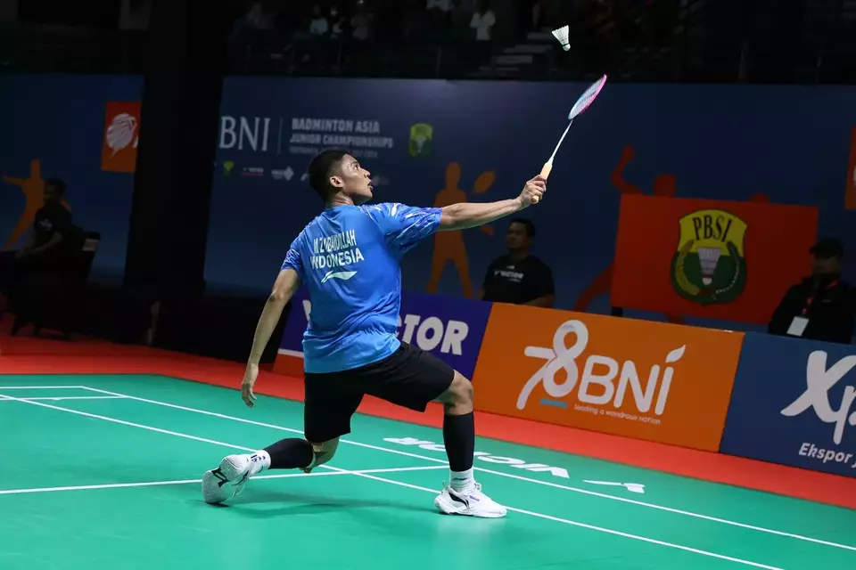 Laju Moh Zaki Ubaidillah atau yang akrab dipanggil Ubed terhenti di perempat final turnamen BNI Badminton Asia Junior Championships (BAJC) 2024